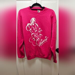 Vintage Pink Minnie Mouse Disney Sweatshirt Size XL